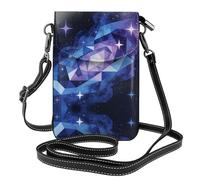 Sky Full of Stars - Bolso cruzado para teléfono con estampado de estrellas, bolso cruzado con correa cruzada para uso diario y viajes, Ice Crystal Star, Talla única