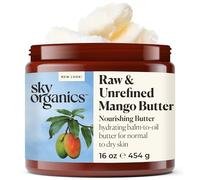 Sky Organics | Manteca de mango para cuerpo y rostro | 100% sin procesar y sin refinar | Para hidratar, equilibrar y unificar el tono | 454 g