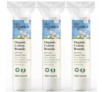 Sky Organics Organic Cotton Rounds for Sensitive Skin, 100% Pure GOTS Certified Organic for Beauty & Personal Care, 300 ct.