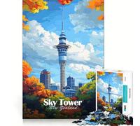 Sky Tower, Rompecabezas para Adolescentes de Nueva Zelanda, 1000 Piezas, Juguete de lógica, alegría Familiar, Borde Premium, 38x52cm