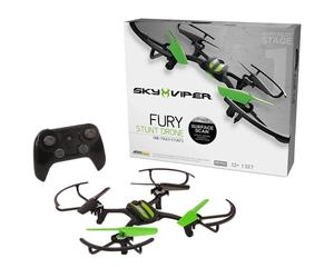 Sky Viper Fury Stunt - Dron con tecnología de análisis de superficies, firmware de grado profesional que proporciona un vuelo simple y estable para principiantes y aficionados, incluye sensor de
