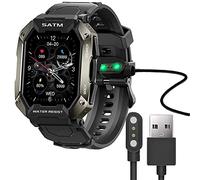 SkyBand Cable de Carga USB Cable de Cargador de Repuesto Compatible para KOSPET Tank M1 Pro/Bengux/PYRODUM/XINGHESF Reloj Inteligente C20 (Negro)