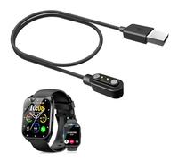 Skyband Compatible para Cable USB Compatible para Smartwatch DUSONLAP Reloj Inteligente Hombre Mujer 1.85" MT65 (Negro)