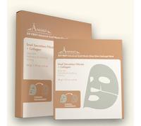 SKYBDY Snail Mucin Glass Glow Hydrogel Face Mask, 4 hojas, con colágeno y péptidos, Lifting & Anti-Aging Overnight Firming Hydration, Travel-Friendly