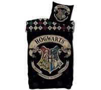 SkyBrands Ropa de cama de Harry Potter, 135 x 200 cm, funda de almohada de 80 x 80 cm, reversible, de algodón [con cremallera] Öko-Tex Standard 100, tamaño estándar alemán