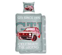 SkyBrands Volkswagen Golf 1 GTI - Juego de funda nórdica y funda de almohada (135 x 200 cm, 80 x 80 cm)
