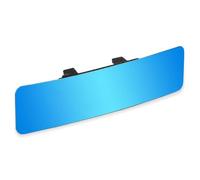 SkycropHD - Espejo retrovisor antirreflejos sin marco, para interior de coche, panorámico, gran angular para eliminar puntos ciegos, convexo, 11.8 pulgadas (azul)