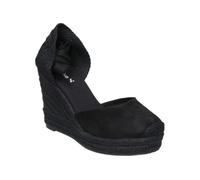 Skydiva | Alpargatas con Cuña Aesthetic +++ para Mujer - Yutes de Esparto en Color Negro - Esparteñas con Cintas - Espadrilles con Cuña Alta y Cómoda - con Plataforma - Estilosas y Versátiles