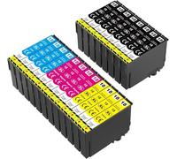Skydo 18XL Cartucho de Tinta 20 Pack Compatible con Epson 18XL XP-30 XP-102 | para Epson XP-30 XP-102 XP-202 XP-205 XP-302 XP-305 XP-402 XP-405 XP-215 XP-312 (8 Negro, 4 Cyan, 4 Magenta, 4 Amarillo)
