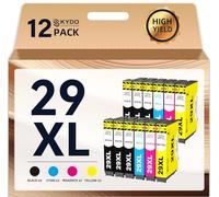 Skydo 29XL Cartuchos de Tinta Compatible con Epson 29 XL 29XL para Expression Home XP-235 XP-245 XP-247 XP-255 XP-257 XP-332 XP-335 XP-345 XP-432 XP-435 XP-442 XP-445 XP-455 (12 Paquetes)