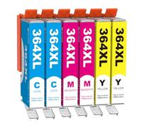 Skydo 364XL Cartuchos de Tinta Compatible con HP 364 364XL 5510 3070A 4610 | para HP Photosmart 5510 5520 6510 6520 7510 7520 Deskjet 3070A 3520 3522 Officejet 4610 4620 4622,2 Cian 2 Magenta 2 Amarillo