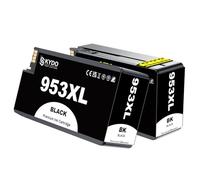 Skydo 953XL 953 XL Cartucho de Tinta Compatible para HP 953 XL 953XL Pack para HP OfficeJet Pro 7720 7740 7730 8210 8218 8710 8720 8715 8718 8725 8728 8730 8740, 2 Negro