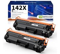 Skydo Cartucho de tóner Negro 142X Compatible con HP 142X W1420X 142A W1420A Toner para HP LaserJet Series M110 M110w, LaserJet MFP Series M139 M139w M140 M140w Impresora (2 Negro)