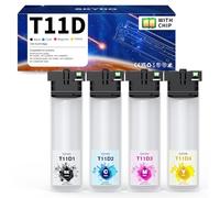 Skydo Cartuchos de tinta T11D de alta capacidad, compatibles con Epson T11D1, T11D2, T11D3, T11D4 para Workforce-Pro WF-C5390DN, WF-C5390DW, WF-C5390DW BAM, WF-C5890DW, WF-C5890DWF BAM impresora