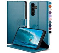 SkyDuck Funda para Samsung Galaxy A54 5G,1 Protector Pantalla Cristal Templado,Funda para Samsung Galaxy A54 5G[Bloqueo RFID][de Cuero PU][Ranura para Tarjeta] Carcasa para Samsung A54,Azul Brillante