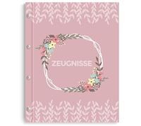 SKYDUE Carpeta de certificados con tornillos, ampliable, DIN A4, con 20 fundas para escuela, trabajo, familia (rosa)