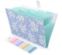 SKYDUE Carpetas de archivos expandibles con 8 etiquetas, organizador de carpetas de documentos de acordeón con estampado floral tamaño carta de EE. UU