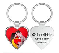 Skyeasure Llavero Spotify Personalizado, Llaveros Personalizados Placa Spotify, Regalos Aniversario Pareja, Novio, Novia, Regalos Originales San Valentín