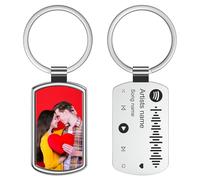 Skyeasure Llavero Spotify Personalizado, Llaveros Personalizados Placa Spotify, Regalos Aniversario Pareja, Novio, Novia, Regalos Originales San Valentín