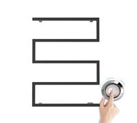 SkyFace Radiador toallero Negro para baño, toalleros electricos bajo Consumo 89W Electrico Secador de Toallas de Pared Calentador de Toallas Radiador de Baño, 600×800 mm