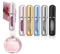 SkyGad Atomizador Perfume Recargable, 5 Piezas Perfumeros Bote Colonia Recargables Pulverizador Mini Dispensador Spray Botella Vaporizador Atomizadores Refillable, Adecuado Para Viajar y Salir (5ML)