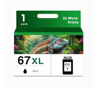 Skyink Cartucho de tinta remanufacturado de repuesto para impresora HP 67XL (1 negro) funciona con 4133e 2755e 4155e 2722 2752 2752e Envy Pro 6455 6458 6475 Envy 6458e 6455e 6055e 6075