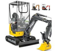 SKYJDM Cubierta de Mini Excavadora, Caja Transparente para Cabina de Excavadora con Tela Oxford 600D y película de PVC Compatible con Bobcat E20/Kubota U17 para 1750-3500 Libras, protección