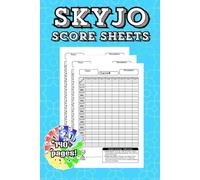Skyjo Score Sheets: 144 Score Pads for Up to 8 Players | 12 rounds | 6x9 Inches | Bonus Rules Guide & Fun Game Night Challenges