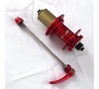 SkyjOy Buje Trasero MTB Pinchos de Cubo Rueda Bicicleta, 32 Orificios, montaña, 6 Clavos, Freno Disco, Eje Barril, Velocidad QR11, rodamiento NBK, 120 Anillos, Parte Trasera y Delantera(Red Rear)