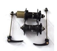 SkyjOy Buje Trasero MTB Pinchos de Cubo Rueda Bicicleta, 32 Orificios, montaña, 6 Clavos, Freno Disco, Eje Barril, Velocidad QR11, rodamiento NBK, 120 Anillos, Parte Trasera y Delantera(Black Pair)