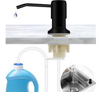 SkyJoy®dispensador jabon Cocina bajo encimera.Dispensador de jabón de Cocina de Acero Inoxidable, dispensador de jabón de Fregadero. Dosificador de jabón Empotrado con Tuerca.Negro