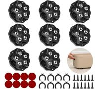 SkyJoy® mini ruedas adhesivas giratorias.8 ruedas con 5 bolas cada una, capacidad 300KG, con adhesivo y tornillos. Rueda móvil universal 360, ruedas para muebles de gran resistencia (Blanco: 8 Piezas)