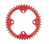 SkyjOy Platos para Bicicletas Plato de Bicicleta 104BCD, Plato Redondo, Estrecho y Ancho, for montaña MTB, Juego bielas 40T 42T, Piezas Placa un Solo Diente 104 BCD(Red 40T)