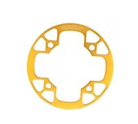 SkyjOy Platos para Bicicletas Plato de Bicicleta 104bcd Protector manivela montaña Piñón Carretera Rueda Diente Negativo Positivo Cubierta Protectora Disco único(Golden A)