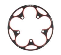 SkyjOy Platos para Bicicletas Plato de Bicicleta 130BCD 50T-54T 56T-60T Juego manivela Carretera Placa Protectora aleación Aluminio Engranaje piñón un Solo Disco Cubierta Fuerte(Red Disc,50T-54T)