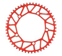 SkyjOy Platos para Bicicletas Plato de Bicicleta 130BCD, Plato Plegable, Rueda Dentada Ancha y Estrecha for 9, 10, 11 velocidades, 46T, 48T, 52T, 54T, 56T 58T(Red 58T)
