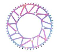 SkyjOy Platos para Bicicletas Plato de Bicicleta 130BCD, Plato Plegable, Rueda Dentada Ancha y Estrecha for 9, 10, 11 velocidades, 46T, 48T, 52T, 54T, 56T 58T(Colorful 54T)