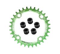 SkyjOy Platos para Bicicletas Plato de Bicicleta Plato Ancho Estrecho 104 BCD con Pernos 32/34/36/38T Anillo Cadena montaña Coroa Redondo 104bcd 38 36 Dientes(Green,32T)