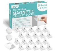Skyla Homes Cerraduras magnéticas para gabinetes a prueba de bebés y seguridad infantil: los cierres adhesivos 3M más seguros, rápidos y fáciles, a prueba de niños, no necesitan tornillos ni