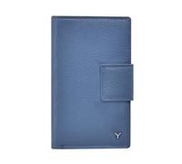 skyle Cartera Bi-Fold de piel auténtica para mujer, con protección RFID, 10 ranuras para tarjetas, ventana para documento de identidad, compartimento para efectivo y monedas, diseño italiano, Avio,