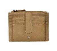 skyle Tarjetero bifold de piel para mujer, protegido RFID con 9 compartimentos para tarjetas y ventana para documento de identidad y bolsillo con cremallera para efectivo y monedas, diseño italiano,