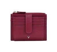 SKYLE Tarjetero bifold de piel para mujer, protegido RFID con 9 compartimentos para tarjetas y ventana para documento de identidad y bolsillo con cremallera para efectivo y monedas, diseño italiano