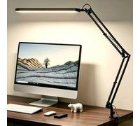 SKYLEO Lámpara Escritorio-Flexo LED Escritorio 1300LM - 5 modos de color x 11 niveles de brillo - Brazo oscilante ajustable - Temporizador y función de memoria - 12W Flexo - Negro