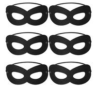 Skylety 6 Máscaras de Ojos Disfraz de Baile de Mascarada de Halloween con Bandas Elásticas para Hombres Halloween, Festival, Carnaval, Traje de Lujo, Fiesta de Cosplay (Estilo Redondo)