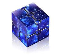 Skylety Juguete de Cubo Infinito Mini Bloques Juguete de Cubo de Escritorio Juguetes Sensoriales Herramienta para Aliviar Estrés ADHD Autismo Adolescentes Adultos (Espacio Galaxia Azul)