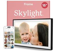 Skylight Marco de fotos digital: WiFi de 15 pulgadas habilitado con capacidad de carga desde el teléfono, pantalla táctil, marco de fotos digital, regalo personalizable para amigos y familiares, color