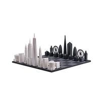 Skyline Chess - London vs New York Special Edition (con Tablero de Madera b/n)