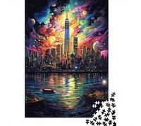 Skyline de la Ciudad de la fantasía Paquete De 1000 Piezas Papel Ecológico Personas Que Aman Entrenamiento Cerebral Actividad Vinculación Familiar Ocio Casa 52x38cm/1000pcs