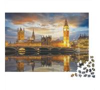 Skyline de Londres al crepúsculo Set De Rompecabezas 1000 Piezas Cartón Premium, Antiestrés para Adultos, Desafío Educativo, Diversión En Casa, 38x26cm/1000pcs
