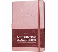 Skyline Libro de contabilidad - Diario de registro columnar para uso personal y contabilidad para pequeñas empresas - Registro de gastos para rastrear las operaciones de dinero - Formato grande, 7x10 ″, 4,712 entradas totales (Oro rosa)